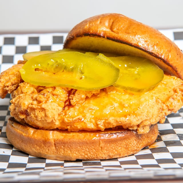 "HOT!!" Honey Chicken Sandwich.